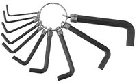Набор DEXX: Ключи имбусовые, оксидированные, на кольце, HEX, 1,5-8, 10шт