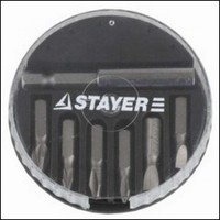 Набор STAYER Биты "MASTER" с магнитным адаптером в круглом мини-боксе, PH1, PH2, PH3, PZ1, PZ2, PZ3