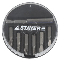 Набор STAYER Биты "MASTER" с магнитным адаптером в круглом мини-боксе, PH1, PH2, PZ1, PZ2, SL4,5, S
