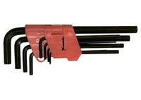 Набор ключей имбусовых MATRIX HEX, 1,5–10 мм, CrV, 9 шт., оксидированные, удлиненные