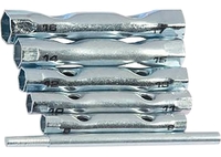 Набор ключей-трубок торцевых SPARTA, 8 х 17 мм, вороток, оцинкованные, 6 шт.