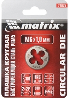 Плашка круглая Р6М5 MATRIX