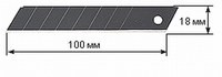 Лезвие OLFA BLACK MAX сегментированное, 8 сегментов, 18х100х0,5мм