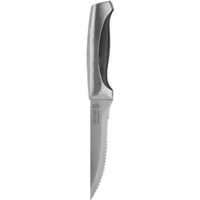 Нож LEGIONER "FERRATA" для стейка, рукоятка с металлическими вставками, лезвие из нержавеющей стали,