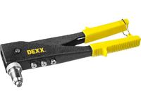 Заклёпочник DEXX для заклёпок из Al, поворотный 90-180град, литой корпус, d=2,4/3,2/4,0/4,8мм