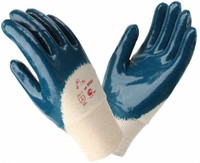 Перчатки ЗУБР "МАСТЕР" рабочие с манжетой, с нитриловым покрытием ладони