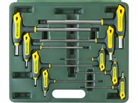 Набор KRAFTOOL Ключи "INDUSTRIE" имбусовые,Cr-Mo(S2),Т-образные,HEX,с шариком,9 шт,в боксе