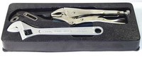 (P2803SP) Комплект инструмента разводной ключ, струбцина, переставные клещи, 3 предмета (ложементы) 