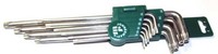 Комплект угловых ключей "TORX" EXTRA LONG Т9-Т50, 10 предметов S2 материал JONNESWAY