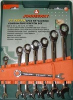Набор ключей комбинированных трещоточных 8-19 мм, 8 предметов JONNESWAY