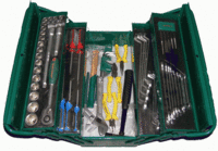 Универсальный набор (инструментальный ящик) торцевых головок 1/2"DR 10-32 мм, ключей 6-22 мм, угловы