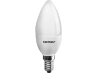 Лампа СВЕТОЗАР светодиодная "LED technology", цоколь Е14, 220В, свеча