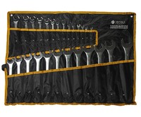 Набор ключей комбинированных 6-32мм (Chrome vanadium) сатинированных планшет 26 предметов ЭВРИКА